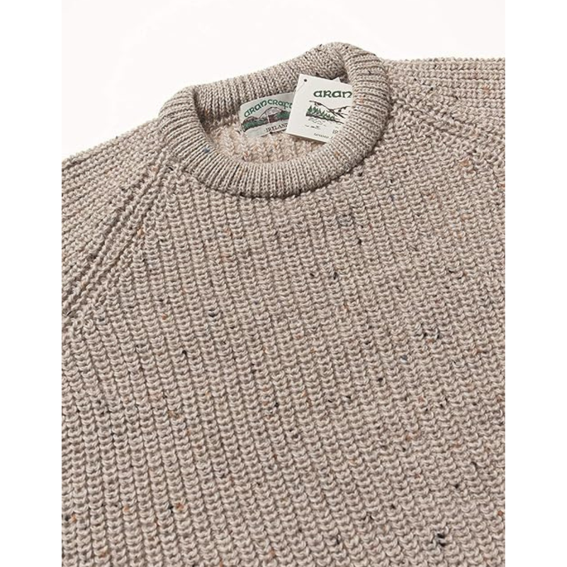 Men's Fisherman's Ribbed Crew Neck Sweater Skiddaw